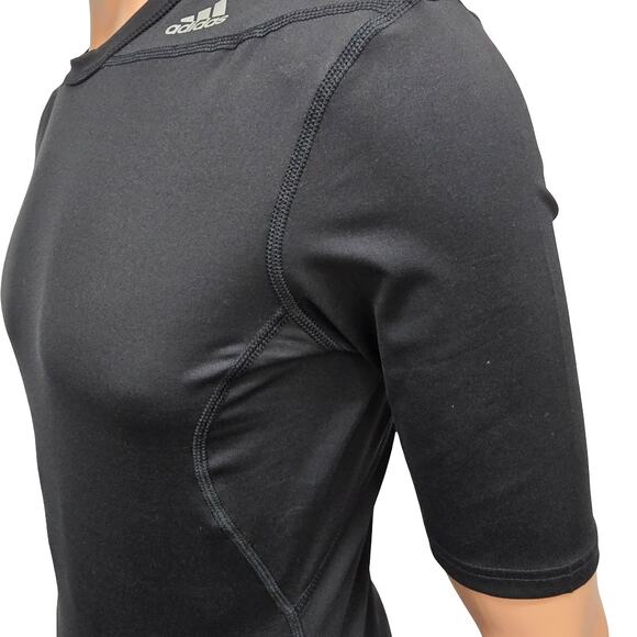 NWOT Adidas Tech-Fit Climalite Compression T-Shirt Men L Fitted Crewneck Black - Picture 7 of 13